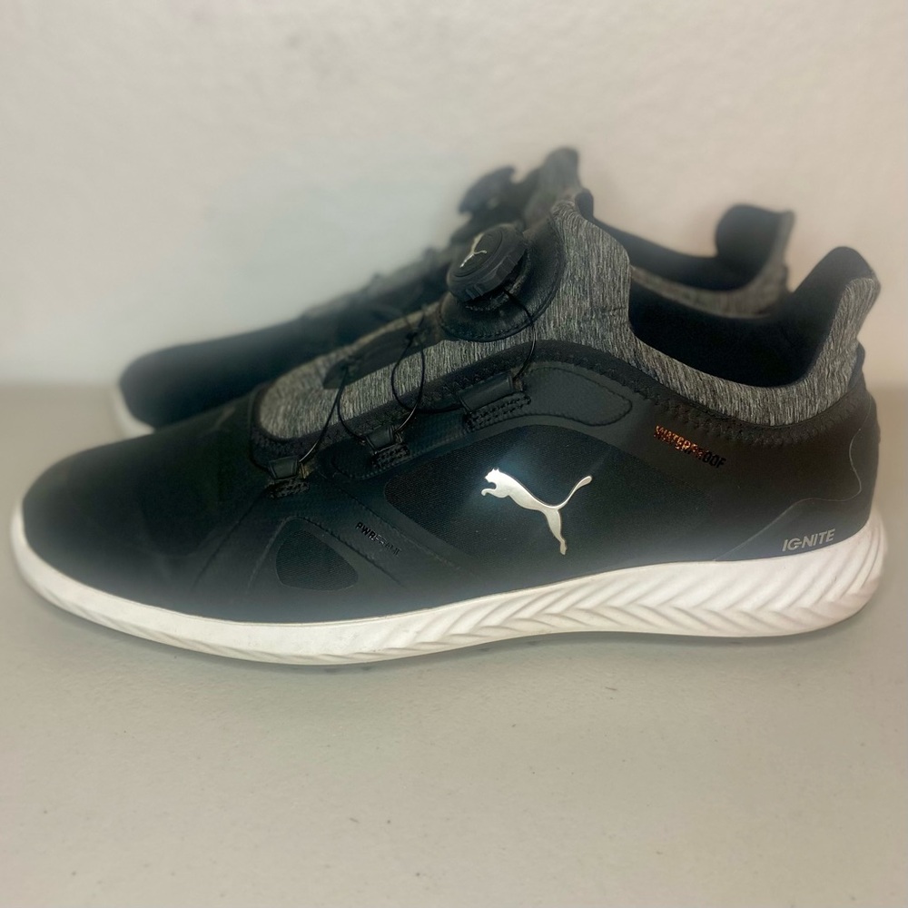 Puma IGNITE PWRADAPT Caged Disc Men's Spiked Golf Shoes Black 11 US EU 44.5
